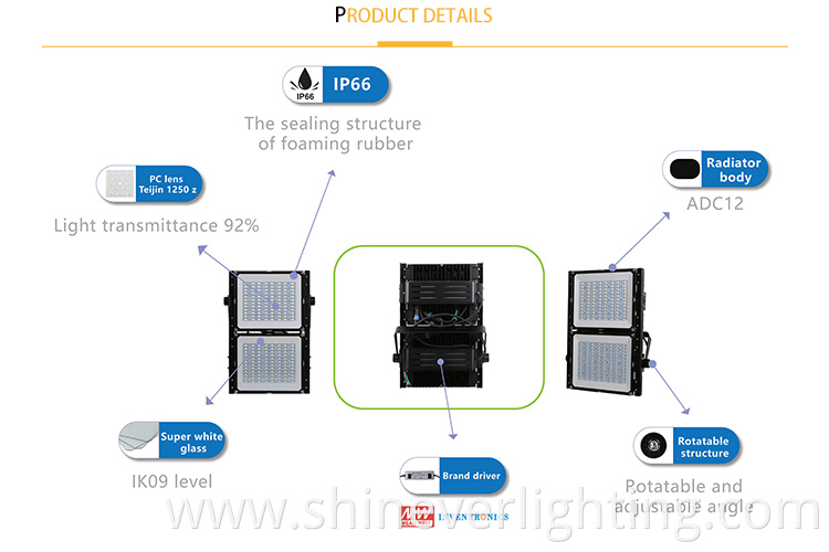 Tunnel lighting system with LED modules 